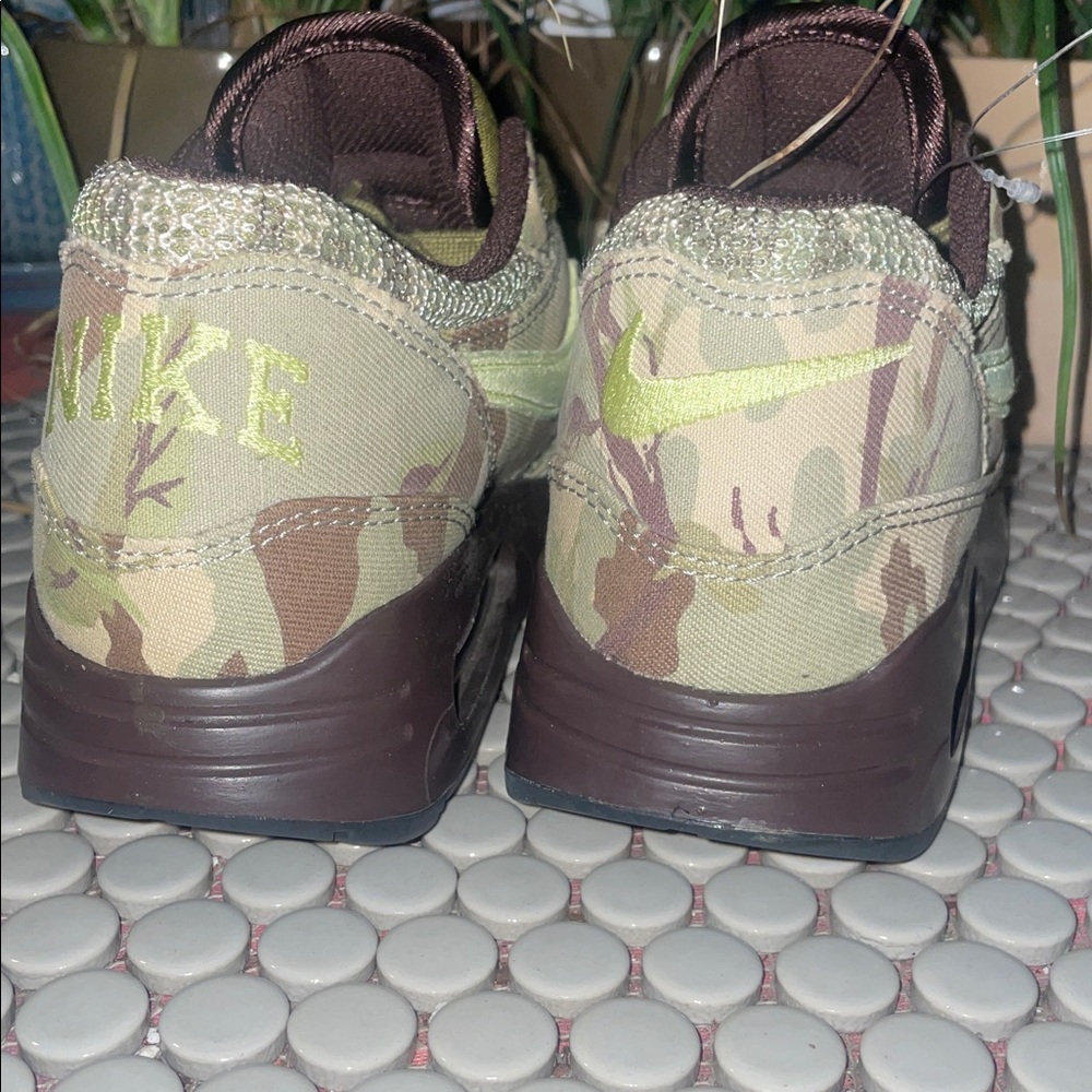 NikeAir Max 1 86 OG 'Camo Light Lemon Twist' Sz W8 (M6.5) Sz 1/2 down snug - Picture 3 of 15